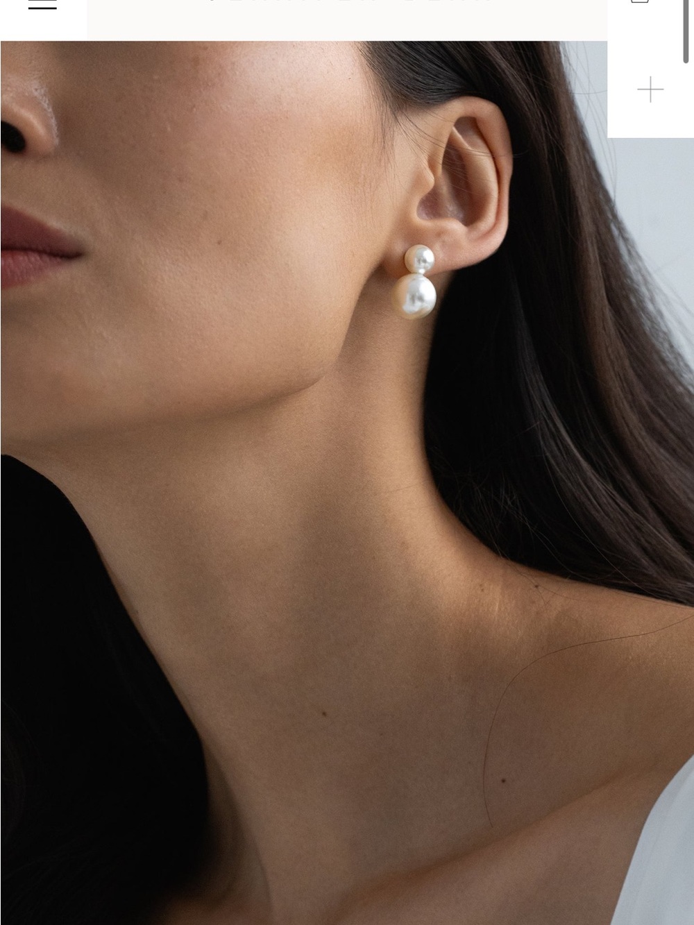 Jennifer Behr Double Pearl Drop Earrings - BRAND NEW NEVER WORN